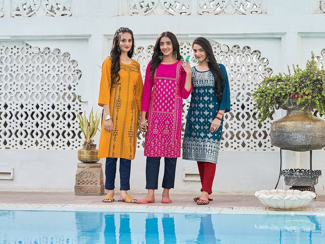 MASAKALI 1 Rayon Designer Fancy Regular Wear Latest Kurti Collection